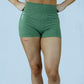 Olive green seamless shorts